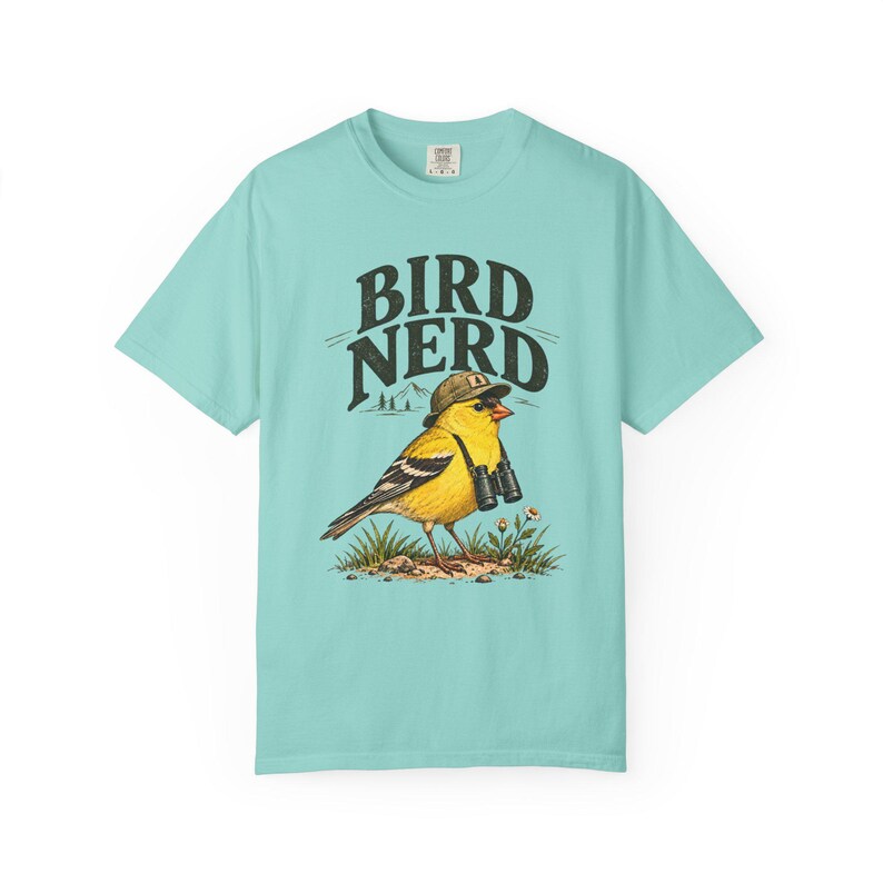 Birdwatching T-Shirt - Bird Nerd, Vintage Goldfinch Graphic Tee for Bird Lovers image 12