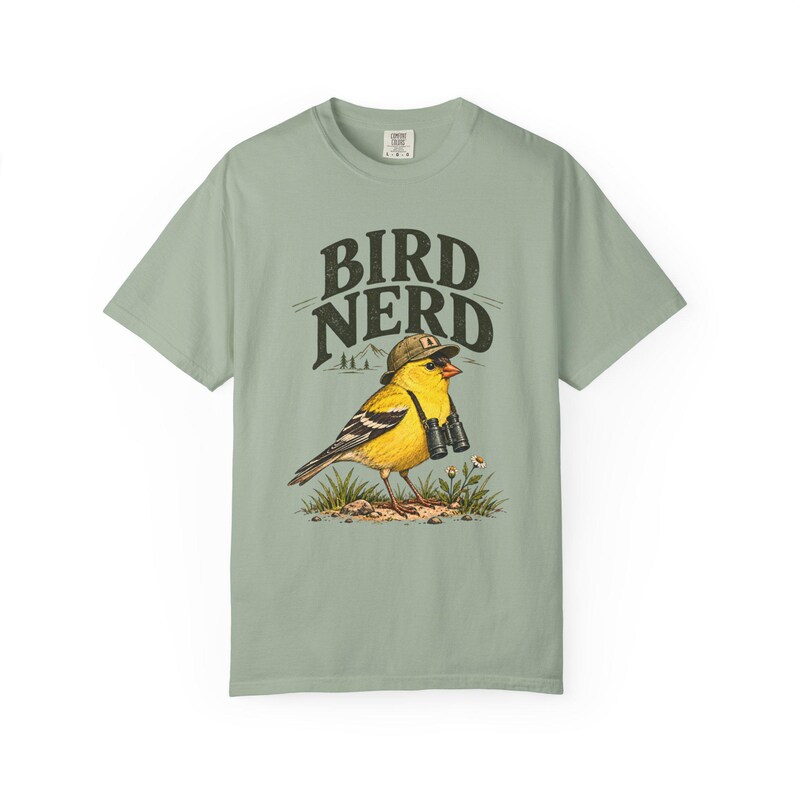 Birdwatching T-Shirt - Bird Nerd, Vintage Goldfinch Graphic Tee for Bird Lovers image 11