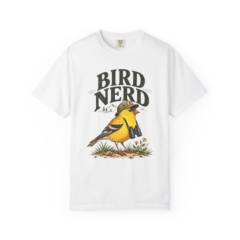 Birdwatching T-Shirt - Bird Nerd, Vintage Goldfinch Graphic Tee for Bird Lovers image 7