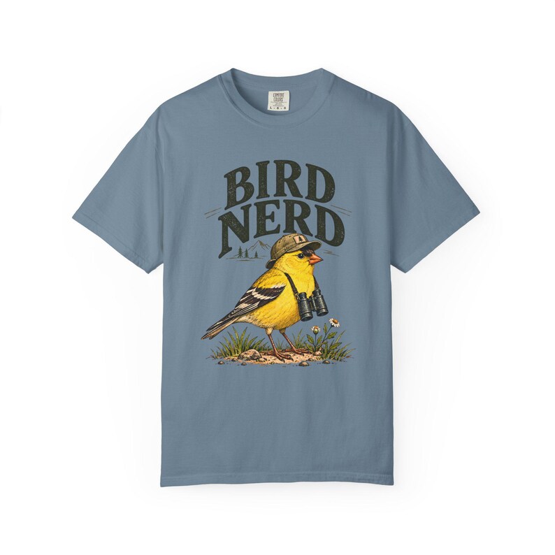 Birdwatching T-Shirt - Bird Nerd, Vintage Goldfinch Graphic Tee for Bird Lovers image 14