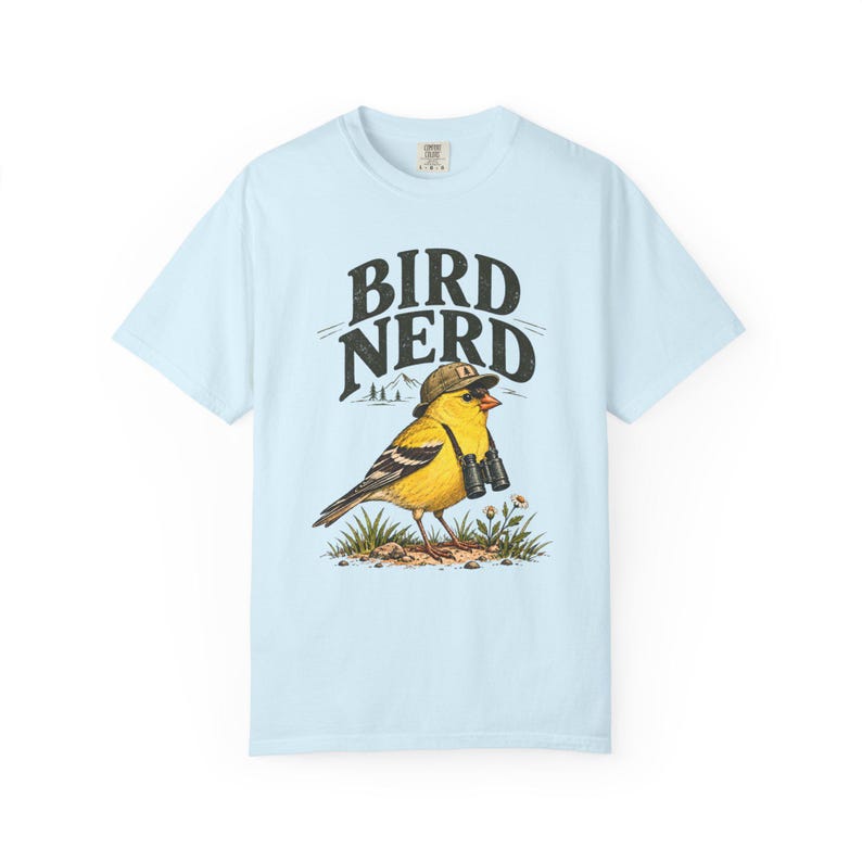 Birdwatching T-Shirt - Bird Nerd, Vintage Goldfinch Graphic Tee for Bird Lovers image 13