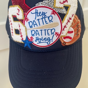 Custom baseball trucker hat! *customizable with your own number(s)*
