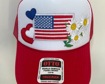 American Flag Patriotic Patch Hat
