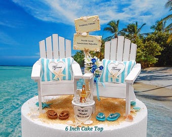 Cake Chair Beach Cake Topper 27 Pcs Beach Chair Cake Topper Set - Mini Adirondack ...