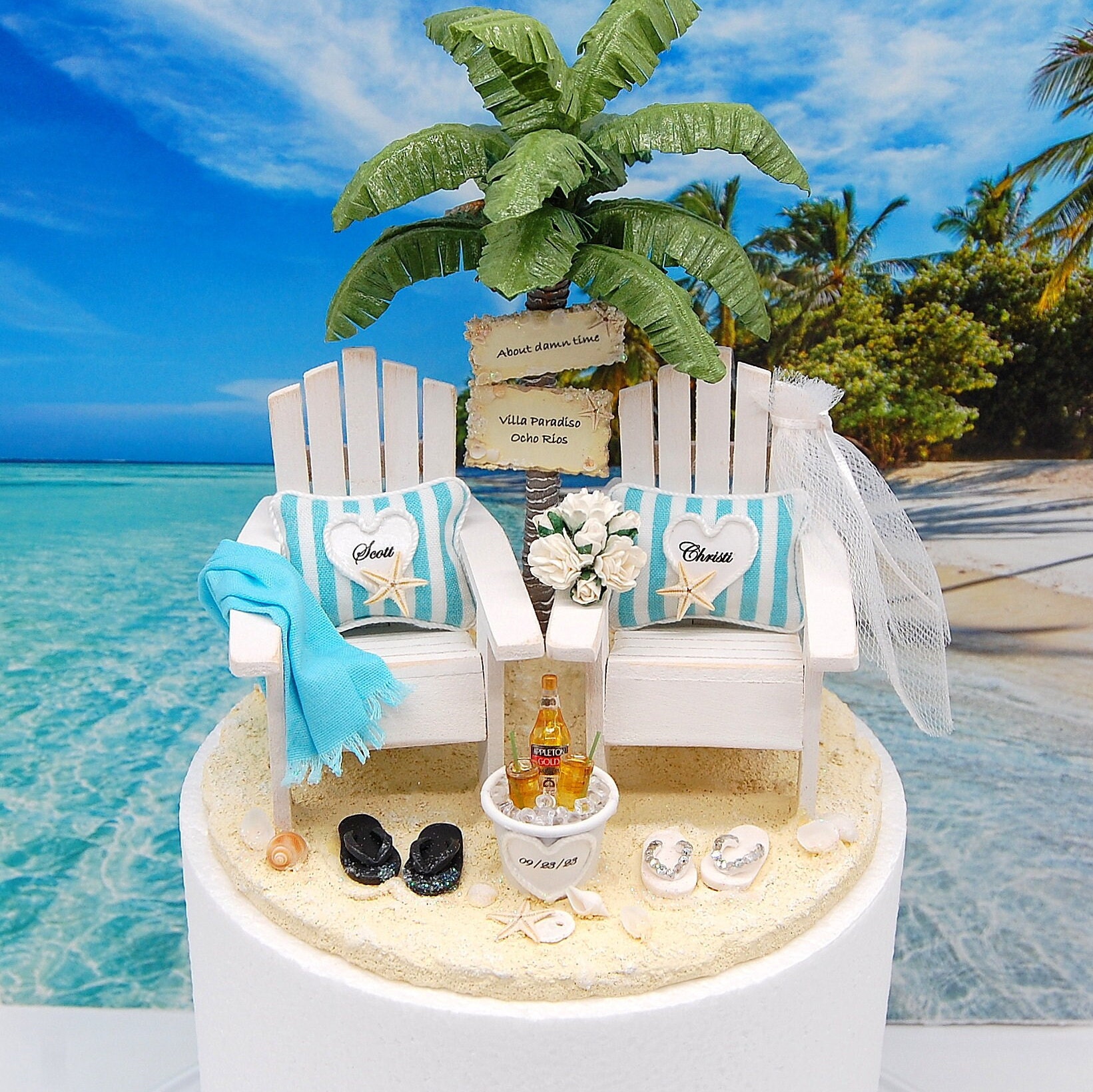 Beach Wedding Cake Topper