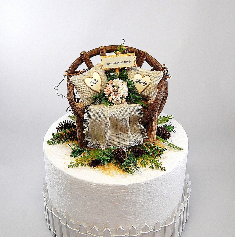 Barn Wedding Cake Topper Custom Colors 6 Inch Cake Top Etsy