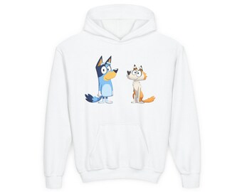 Sudadera con capucha de dibujos animados de Bluey: sudadera para niños