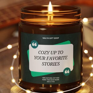 CandleCozy Book Lover Candle – ‘One Chapter at a Time’ Quote for Readers, Unique Gift for Bookworms, Warm Scented Candle for Relaxation&quot;