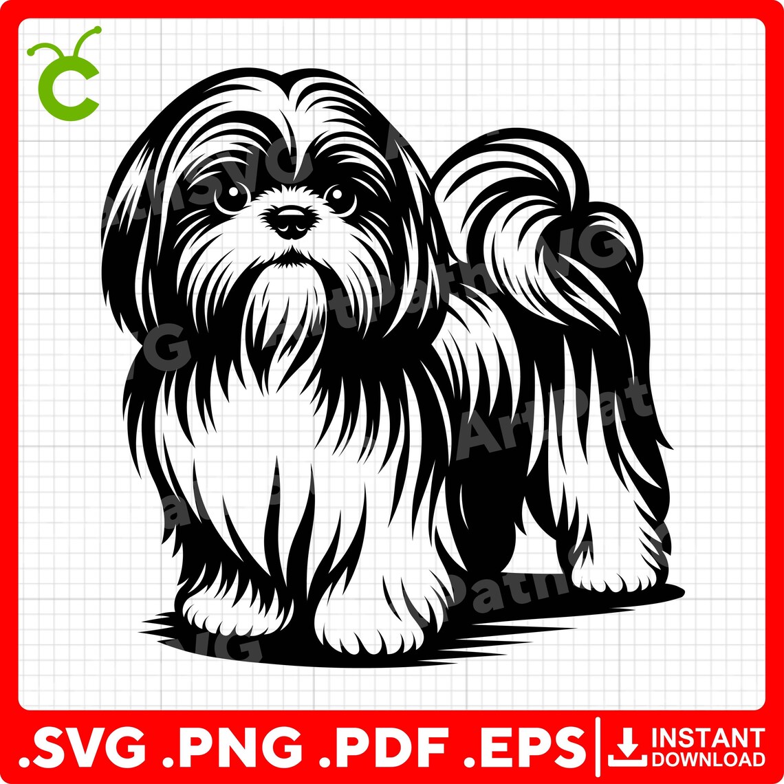 Shih Tzu Dog Pet SVG, Shih Tzu SVG for Cricut – Svg, Pdf, Png, Eps ...