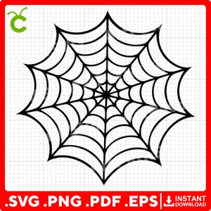 Spider Web SVG | Halloween Spider Web SVG | Spooky Clipart | Cricut & Laser Cut Files | Digital Download