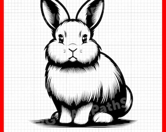 Cute Bunny Sitting SVG, Rabbit SVG for Cricut – svg, pdf, png, eps files – Perfect for Vinyl Stickers, Decor, and T-Shirts.