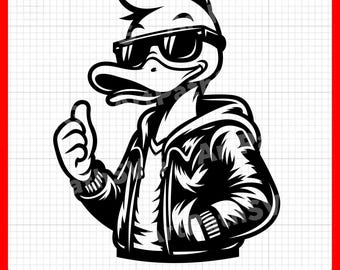 Coole Ente SVG, Ente mit Sonnenbrille SVG, Ente SVG Cricut – svg, pdf, png, eps-Dateien – Perfekt für Vinyl-Aufkleber, Dekor und T-Shirts.