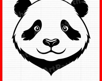 Panda Head SVG for Cricut – svg, pdf, png, eps files – Perfect for Vinyl Stickers, Decor, and T-Shirts.