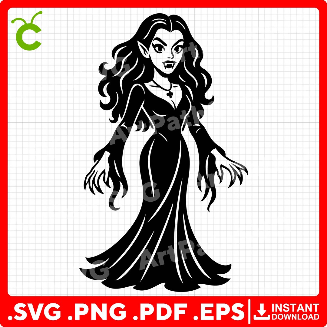 Vampire Girl SVG | Vampire Woman Clipart | Halloween SVG | Spooky ...
