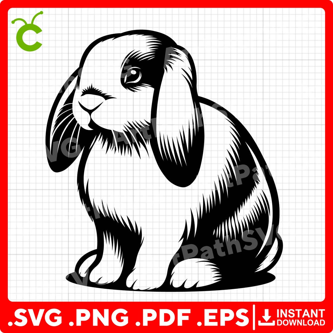 Lop-eared Bunny SVG, Easter Rabbit for Cricut – Svg, Pdf, Png, Eps ...