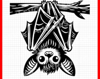 Fledermaus SVG | Niedliche Fledermaus SVG | Halloween-Fledermaus Clipart | Gruseliges Tier SVG | Cricut & Laser Cut Dateien | Digitaler Download