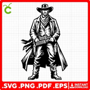 Cowboy SVG, Western design for Cricut – svg, pdf, png, eps files – Perfect for Vinyl Stickers, Decor, and T-Shirts.