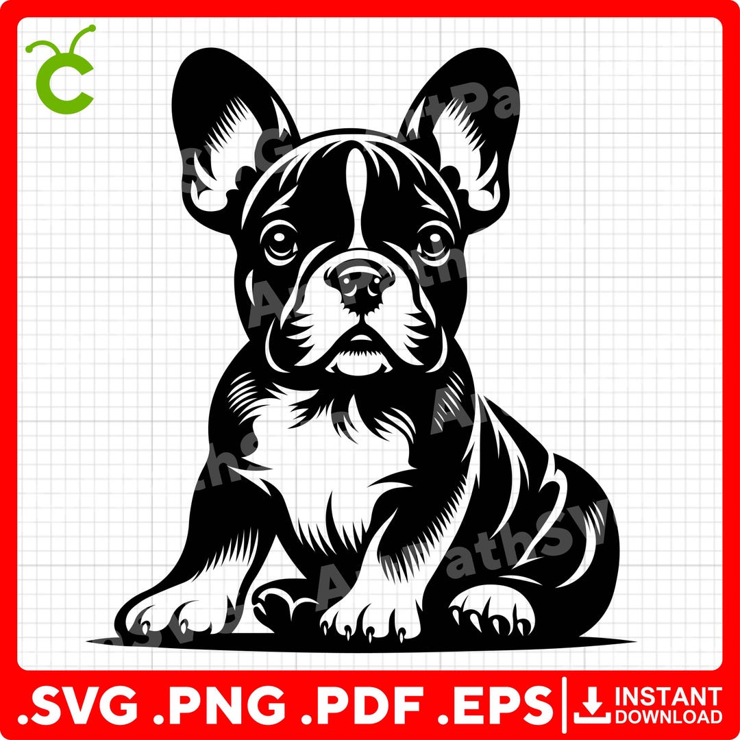 Frenchie SVG, French Bulldog SVG for Cricut – Svg, Pdf, Png, Eps Files ...