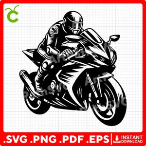 Könnte beinhalten: Schwarz-weiß-Illustration eines Motorradfahrers mit Helm, der sich in einer Kurve auf einem Motorrad in die Kurve legt. Der Fahrer trägt einen Rennanzug und das Motorrad hat ein elegantes, modernes Design.