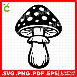 Pilz SVG | Pilz Clipart | Wald Pilz SVG | Cricut & Laser Cut Dateien | Digitaler Download