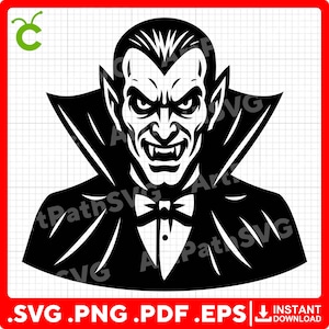 Vampire SVG | Dracula SVG | Halloween Clipart | Spooky Vampire Design | Cricut & Laser Cut Files | Digital Download