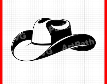 Cowboy Hat SVG | Western Hat SVG | Rodeo Clipart | Country Style SVG | Cricut & Laser Cut Files | Digital Download