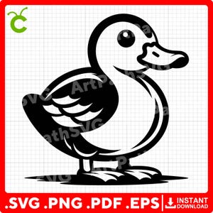 Duck Cartoon Design SVG for Cricut – svg, pdf, png, eps files – Perfect for Vinyl Stickers, Decor, and T-Shirts.
