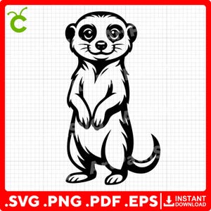 Meerkat SVG | Cute Meerkat Clipart | Wildlife SVG | Standing Meerkat SVG | Cricut & Laser Cut Files | Digital Download