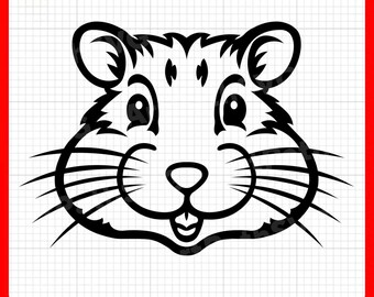 Hamster Head SVG for Cricut – svg, pdf, png, eps files – Perfect for Vinyl Stickers, Decor, and T-Shirts.