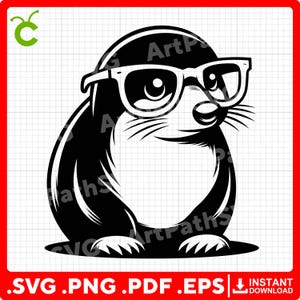 Cute Mole SVG, Cartoon Mole Design for Cricut – svg, pdf, png, eps files – Perfect for Vinyl Stickers, Decor, and T-Shirts.