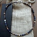 Reviewed by Anonymous reviewed Men's Garnet Lapis "Blues on the Sand" Necklace