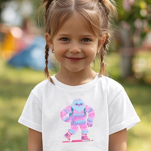 Sassy Sasquatch Toddler Jersey Short Sleeve T-shirt | Original Design | Kids Bigfoot Shirt | Cute Sasquatch Tee | Kids Cryptid Shirt