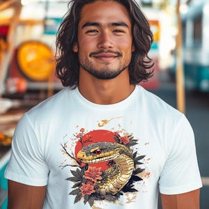 Year Of The Snake Vintage Unisex T-shirt | Original Design | Multiple Colors | Snake Lover Shirt | Year of the Snake Shirt | Reptile Shirt