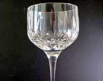 Stuart England Glencoe Cut Crystal Hock Wine Glass - vintage