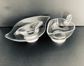 Sterling silver based sauce, condiment and relish dishes