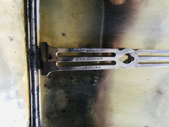 Cigarette case -solid sterling silver - Art Deco-… - image 6