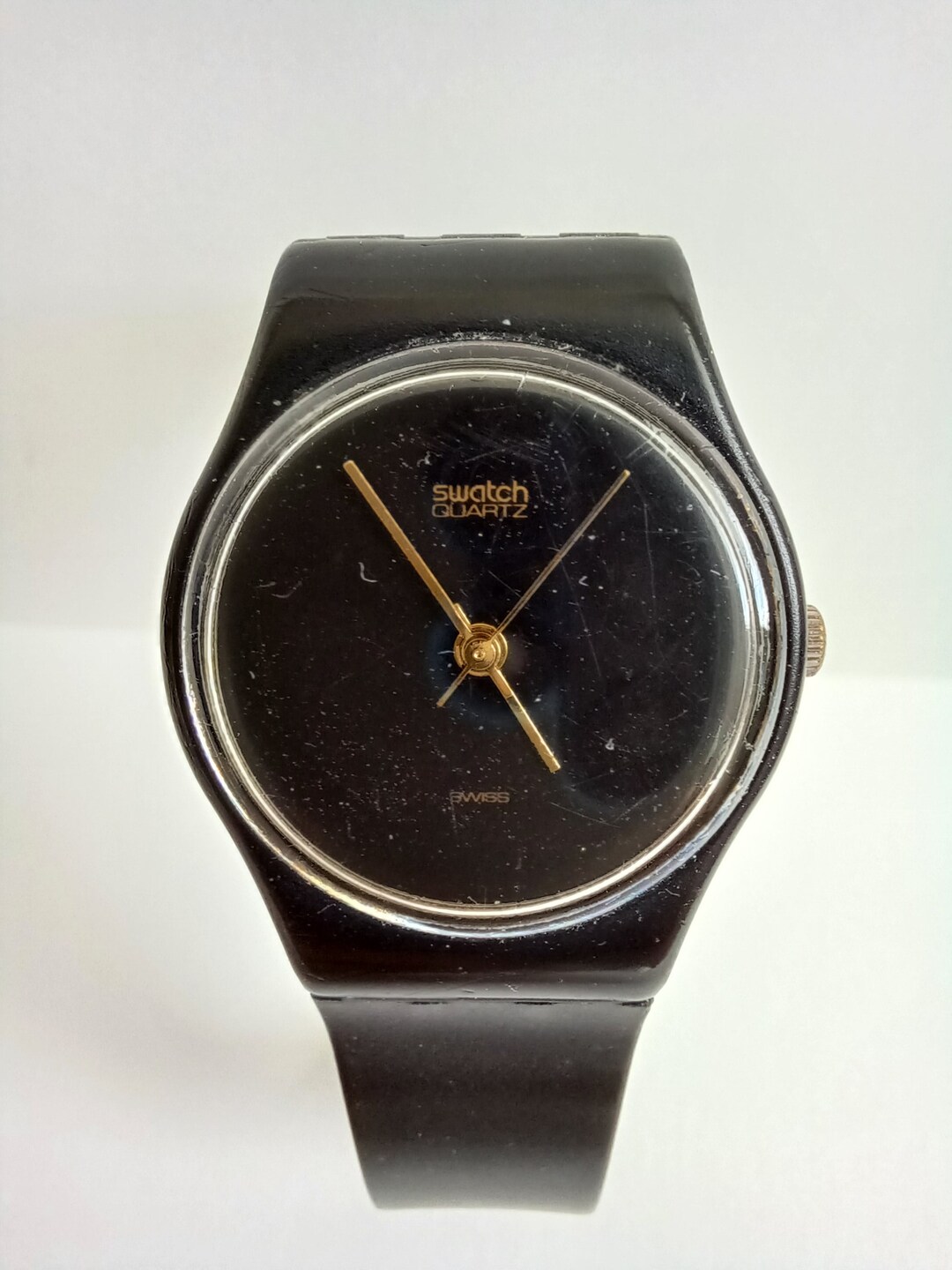 Vintage 1984 Swatch Watch Black Magic Ladies Etsy