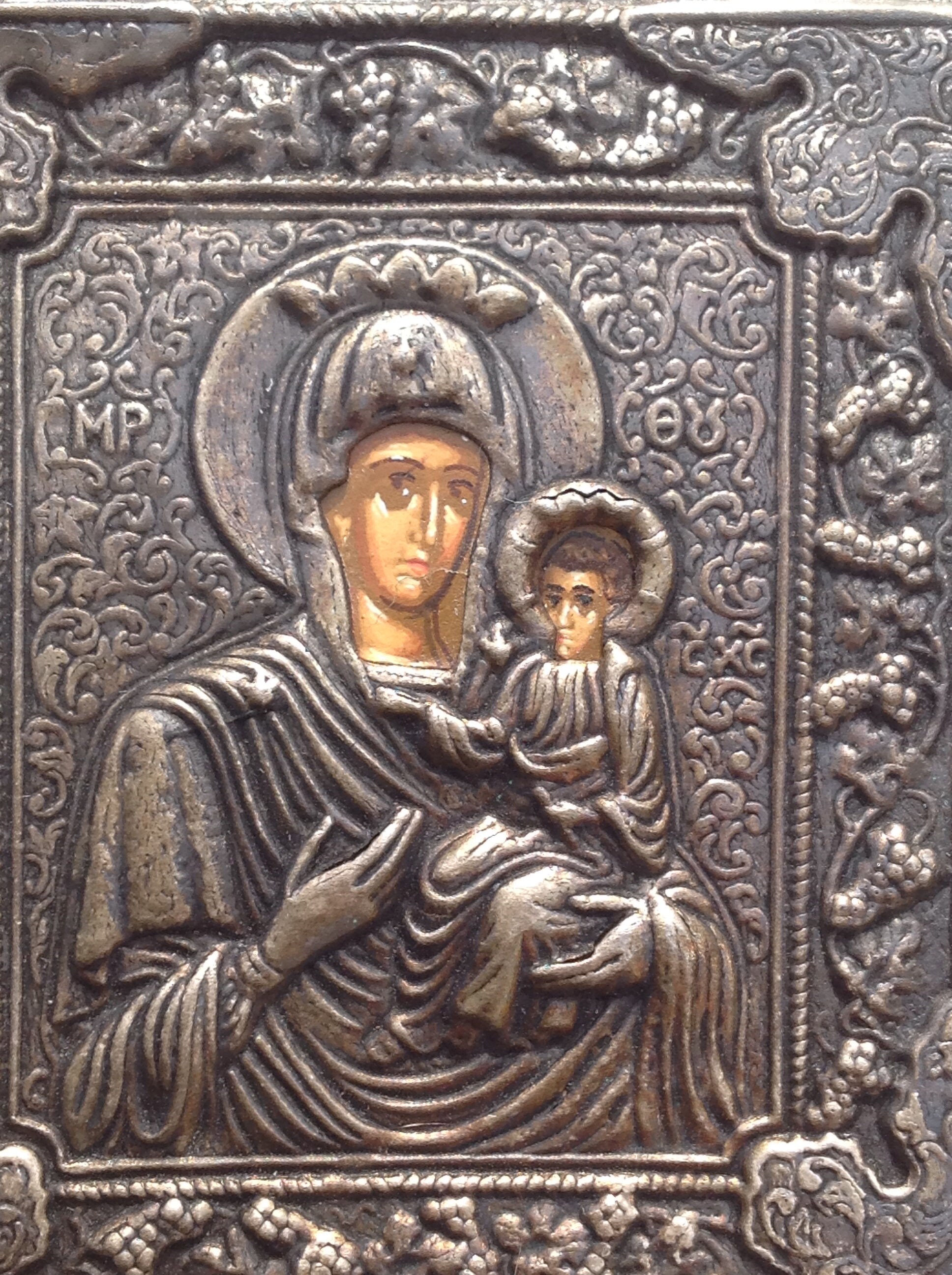 Madonna and Child Icon Sterling Silver Greek - Handmade - Etsy