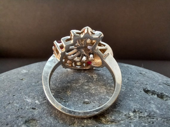 Vintage Multi Stone Cocktail or Statement Ring - … - image 8