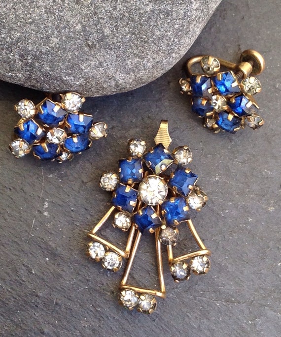 Vintage Star Art 12k gold filled earrings and pend
