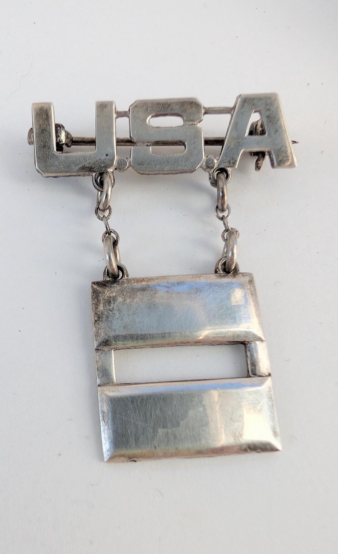 Antique WWII Sweetheart Pin - Captain Bars - Solid Sterling Silver ...