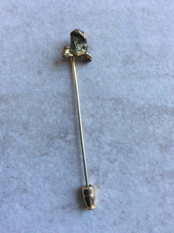 Vintage nugget tie stick pin - image 1