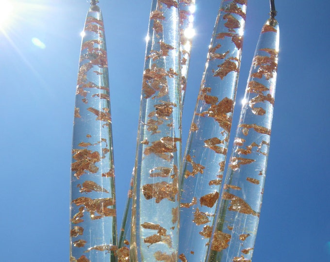 5 Foil Fleck Lucite Candle Sticks 1950s Etsy