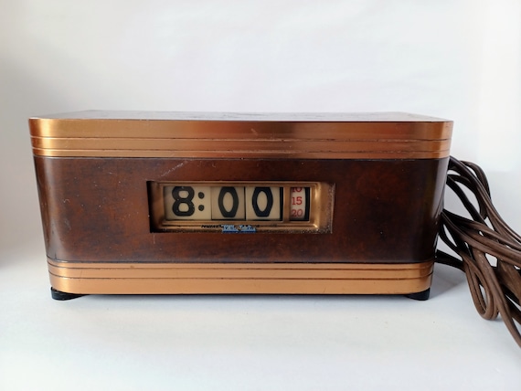 Antique Art Deco Digital Clock - Lawson Style Cyclometer - Etsy