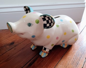 Mackenzie-Childs Style Piggy Bank