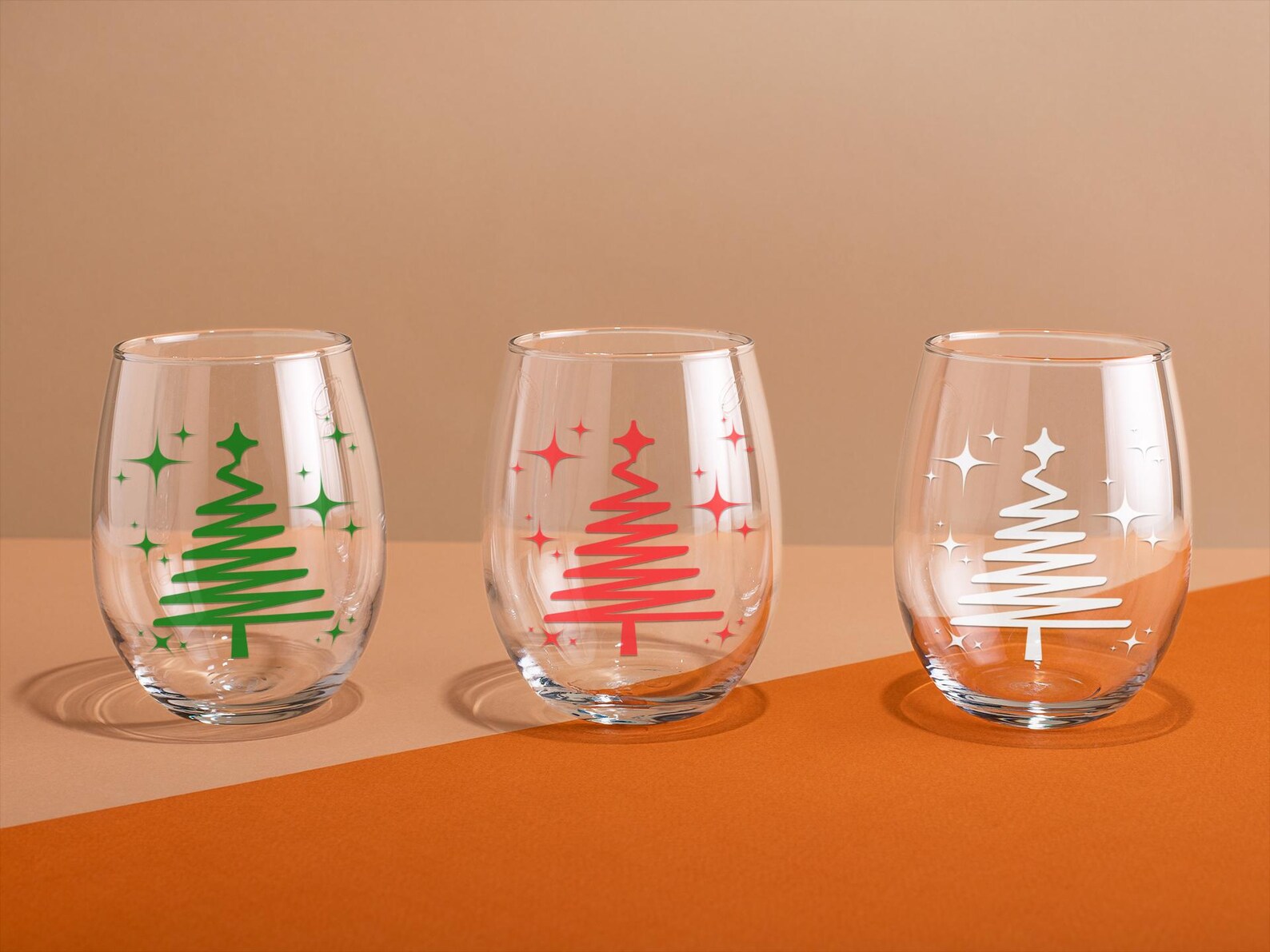 Christmas Ornament Stemless Wine Glass main image 0