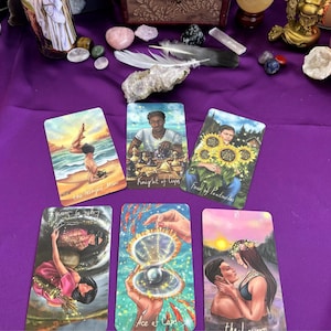 Lecture de tarot à 6 cartes - Tarot d'amour à lire | Carrière Lecture de tarot | Clarté dans la vie | Livraison rapide | En détail | Détaillé | Personnalisé