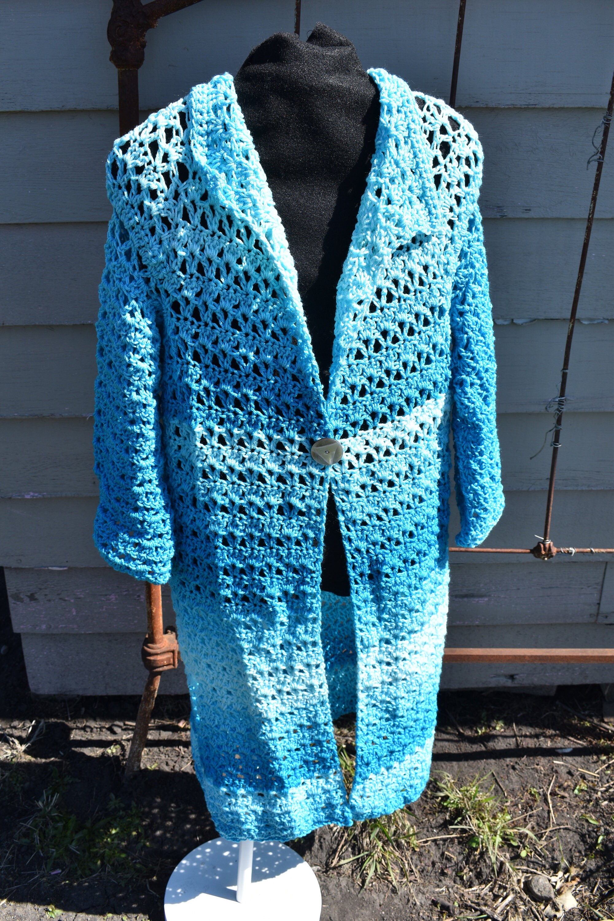 turquoise cardigan sweater
