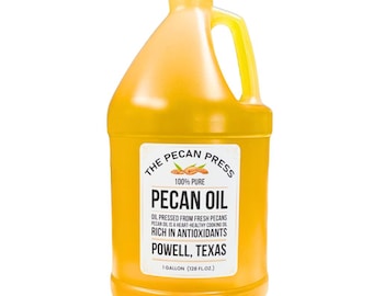 Pure Pecan Oil 1 Gallon, Olive Oil Alternative, Pecan Cooking Oil