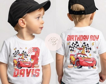 Personalized Disney Cars Birthday Boy Shirt, Lightning McQueen Birthday Shirt, Personalized Birthday Gift, Disney Racing Car Birthday Trip